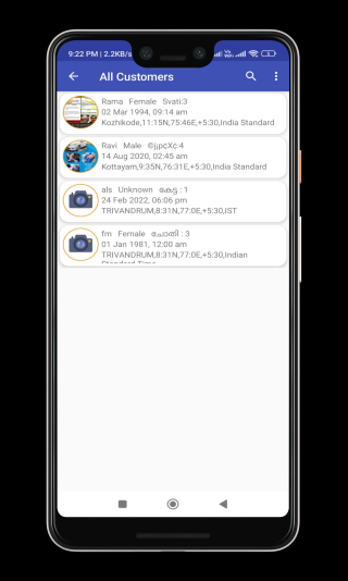 Astrology Chat Feature on Mobile App Screen for User Questions and Insights